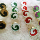 African Brass Beaded Rings